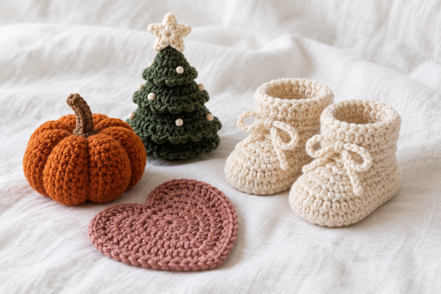 A collection of seasonal crochet gift ideas