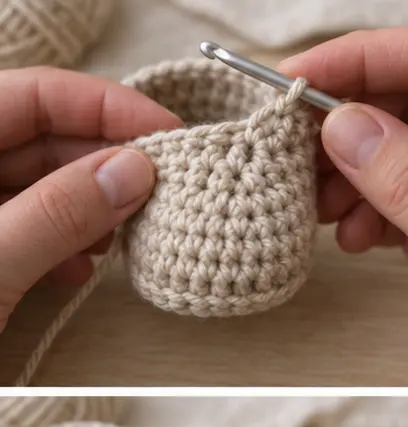 Decreasing across the toe of a crochet baby bootie