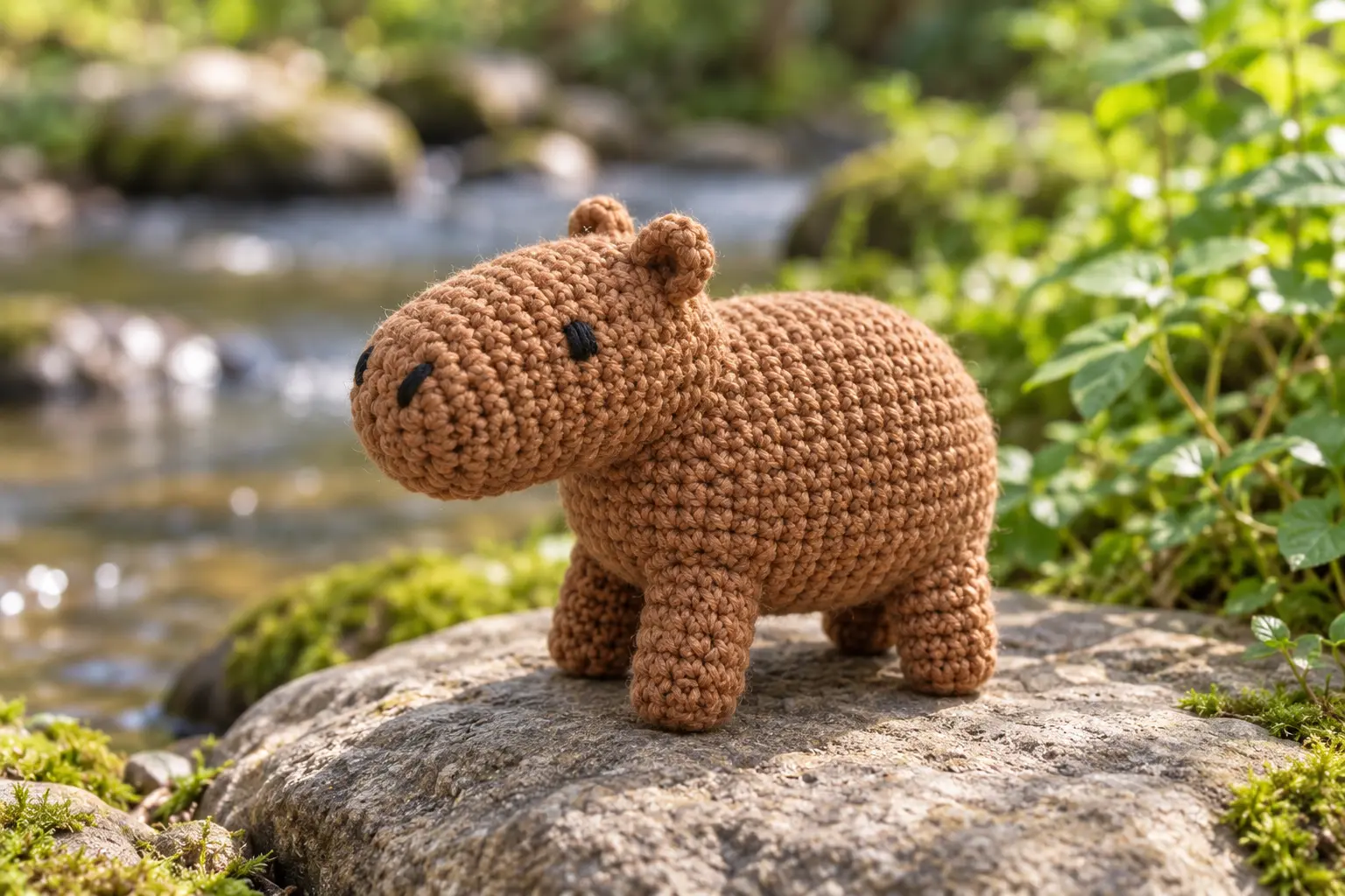 Crochet capybara amigurumi
