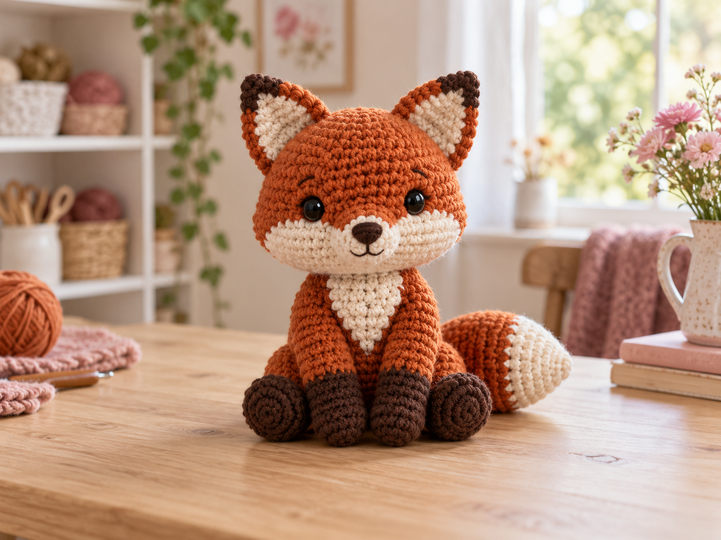 Crochet fox amigurumi