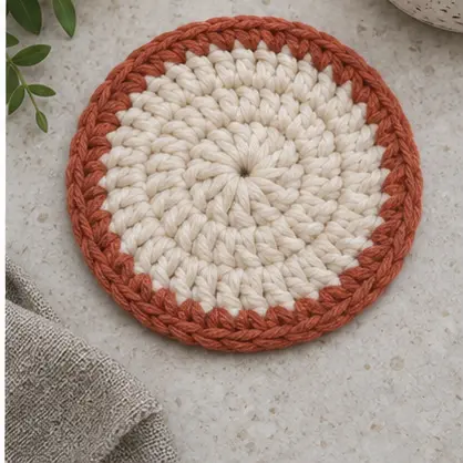 Easy crochet coaster