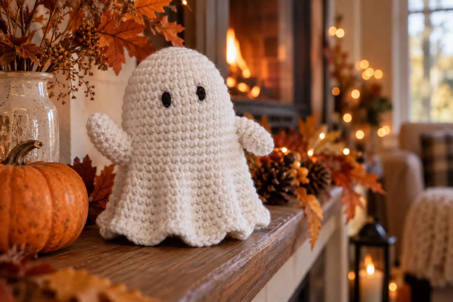 Crochet ghost amigurumi