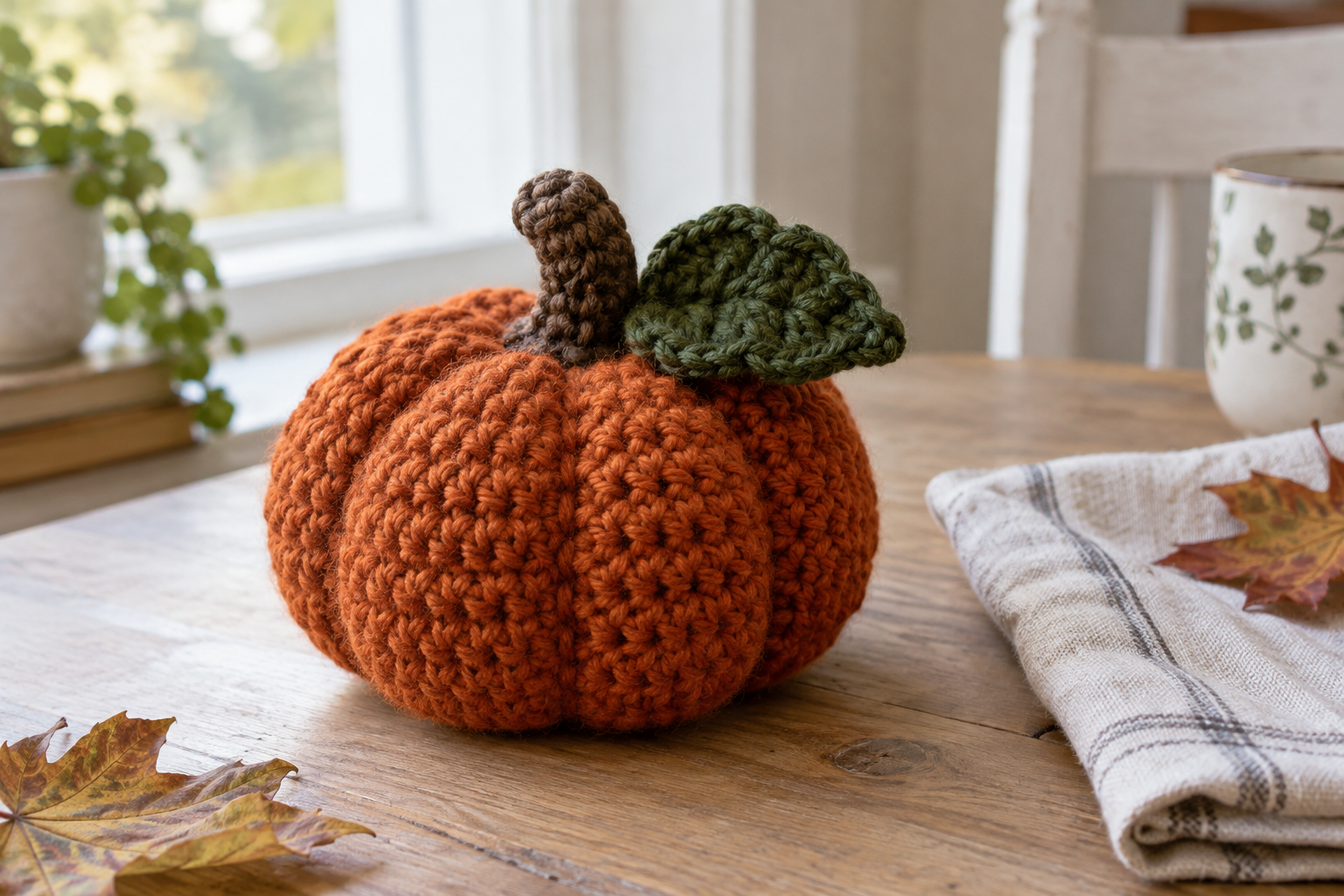 Crochet pumpkin for autumn and Halloween