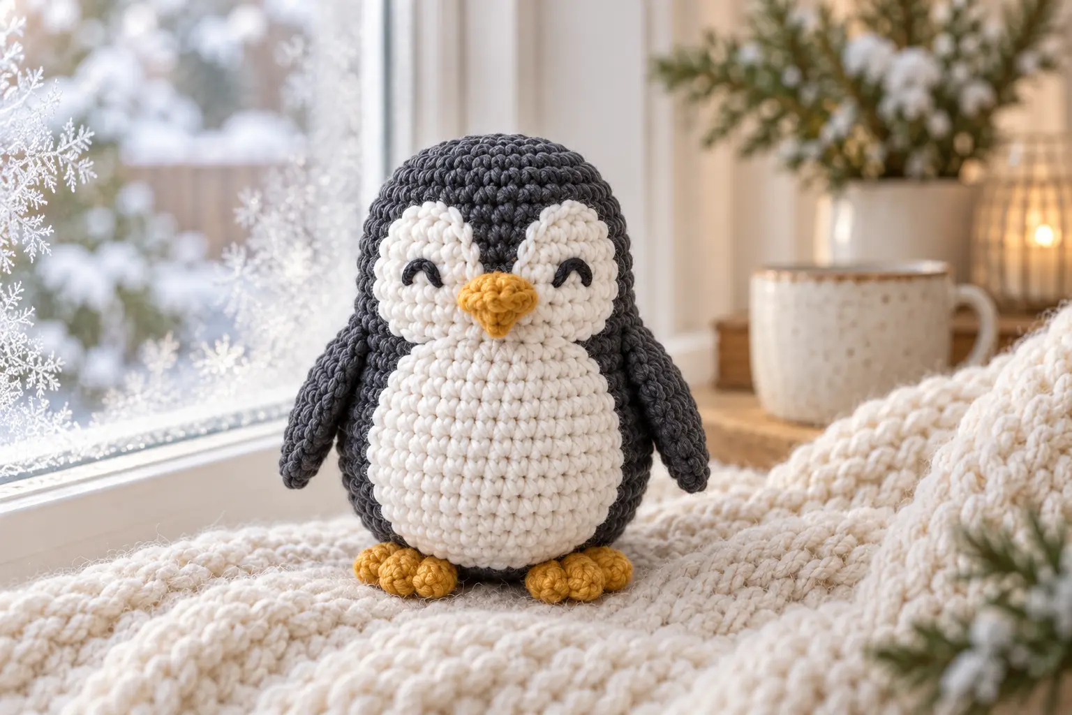 Crochet penguin amigurumi