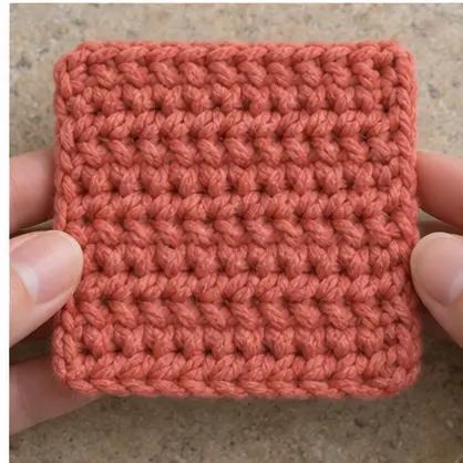 Crochet project showing neatly woven-in yarn ends