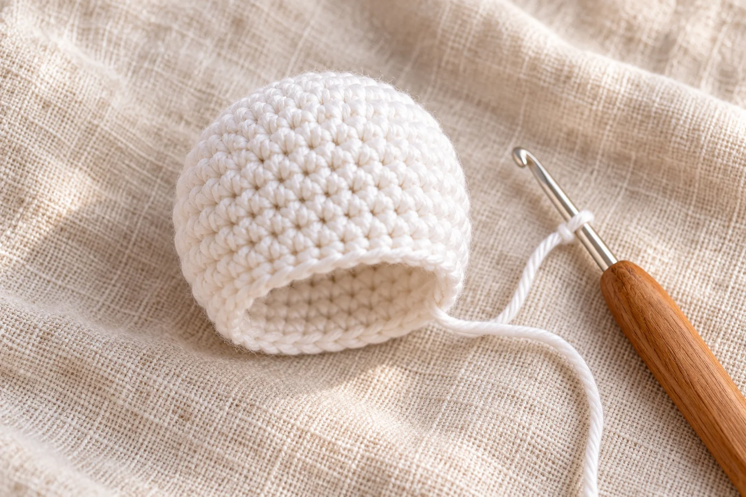 Crochet ghost in a pumpkin: ghost head