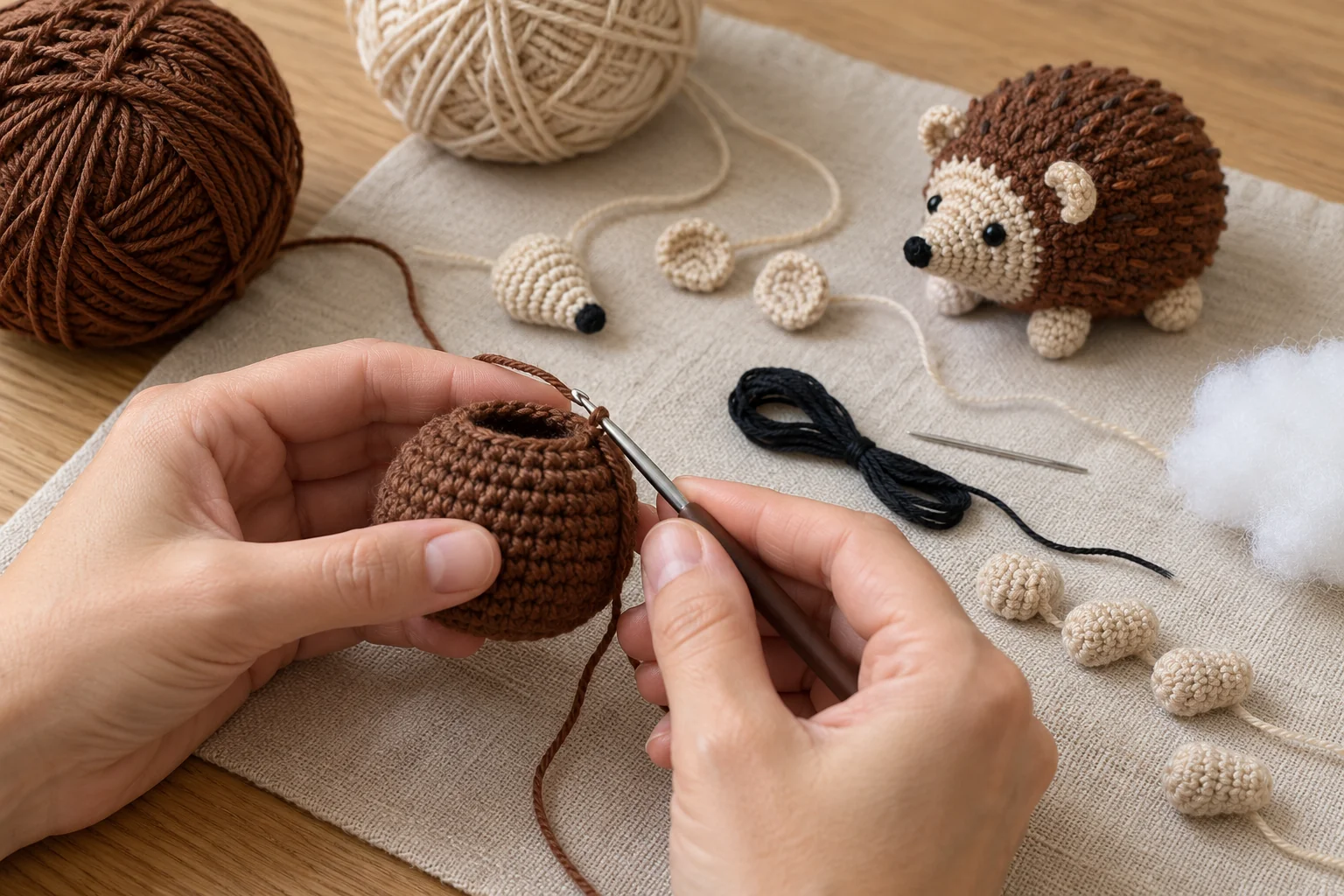 Multiple Step Patterns Level 6 Mini Crochet Hedgehog: Free Pattern in 6 Simple Steps