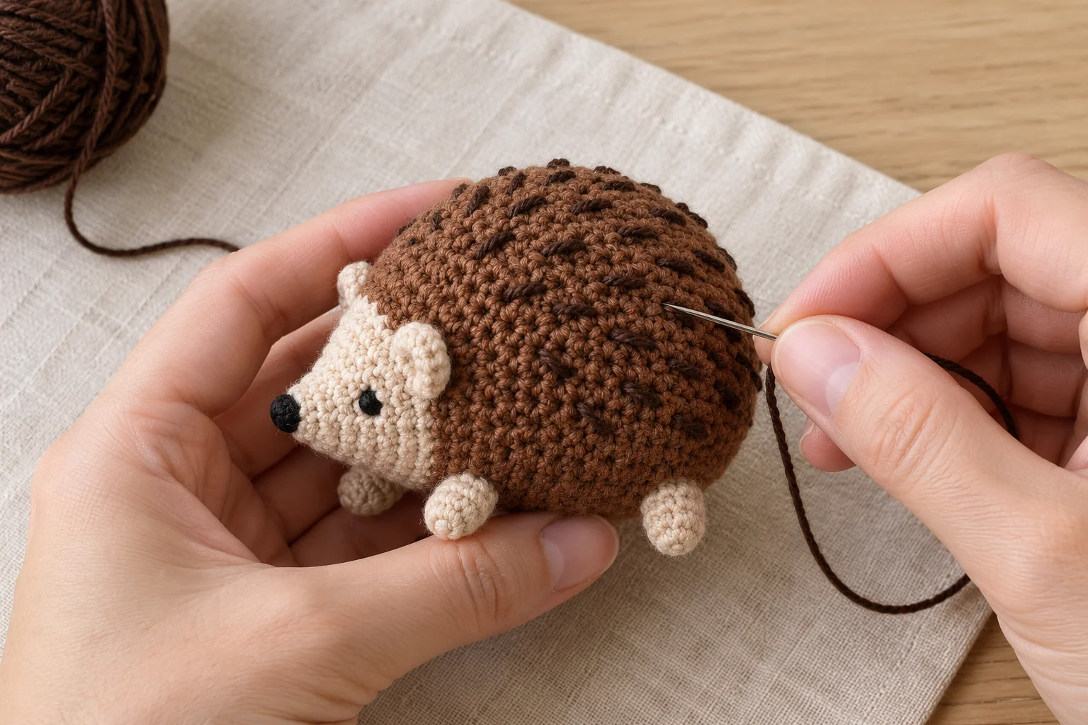Mini Crochet Hedgehog: Free Pattern in 6 Simple Steps