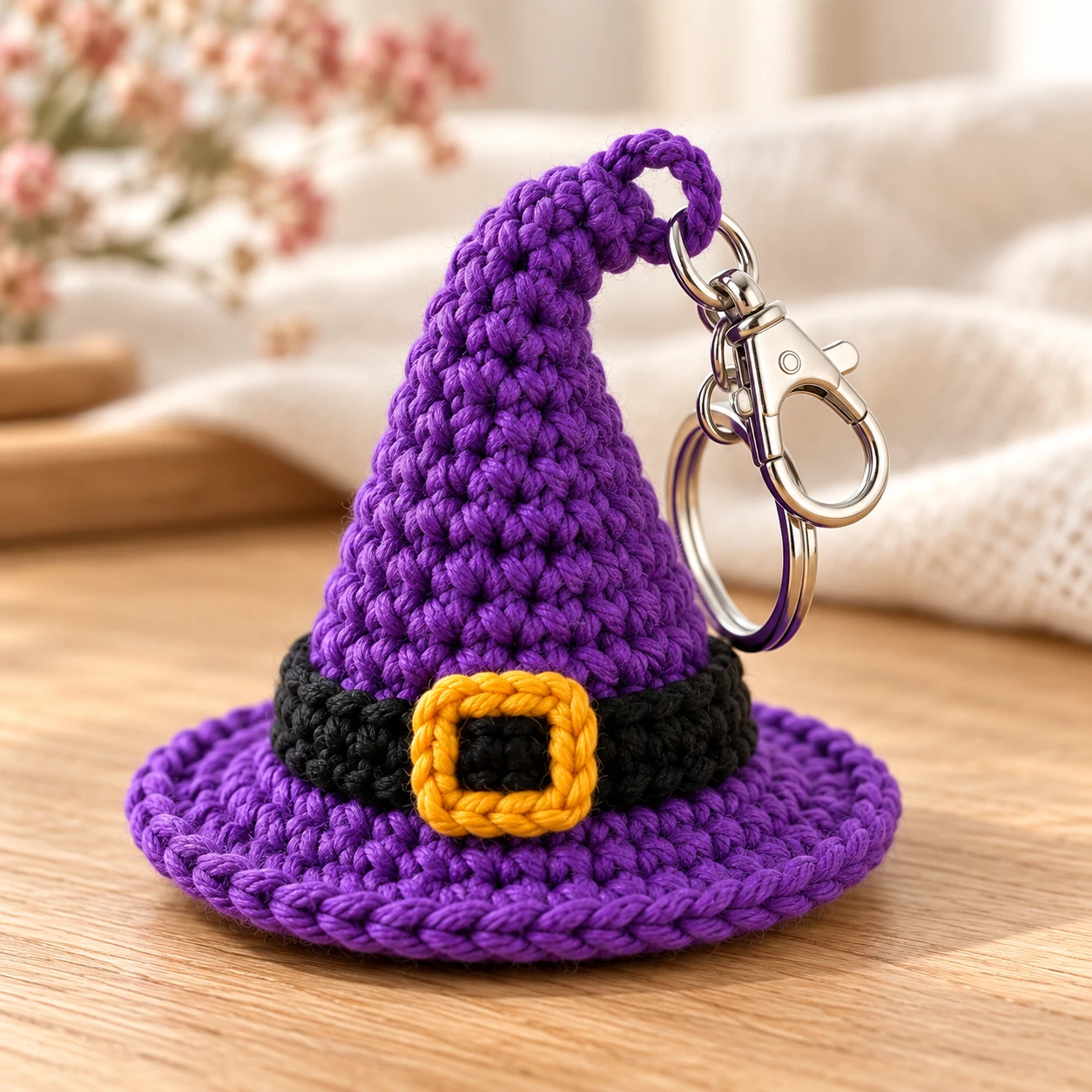 Free Crochet Witch Hat Keychain Pattern – Easy Halloween Charm