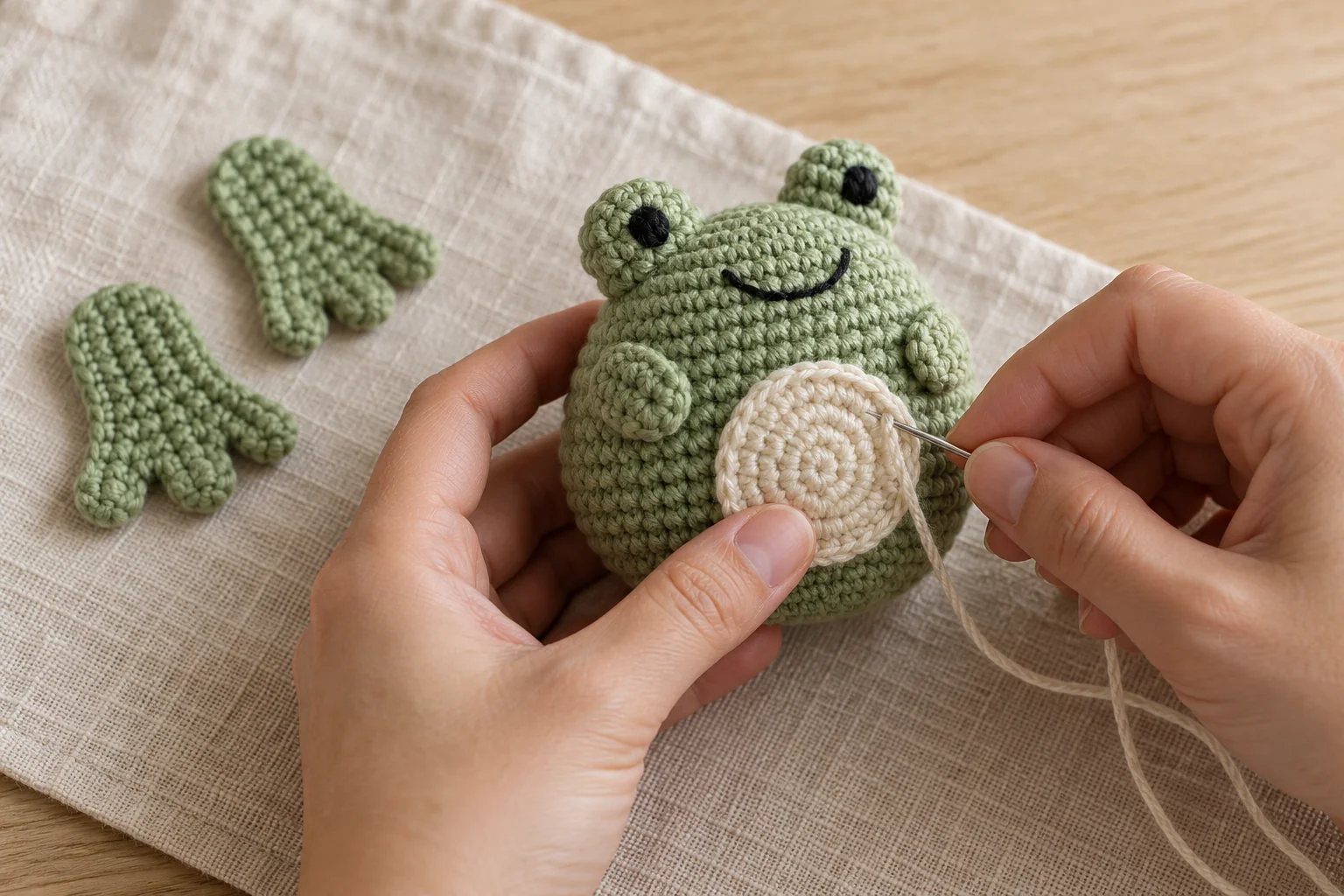 Mini Crochet Frog: Free Pattern in 6 Simple Steps