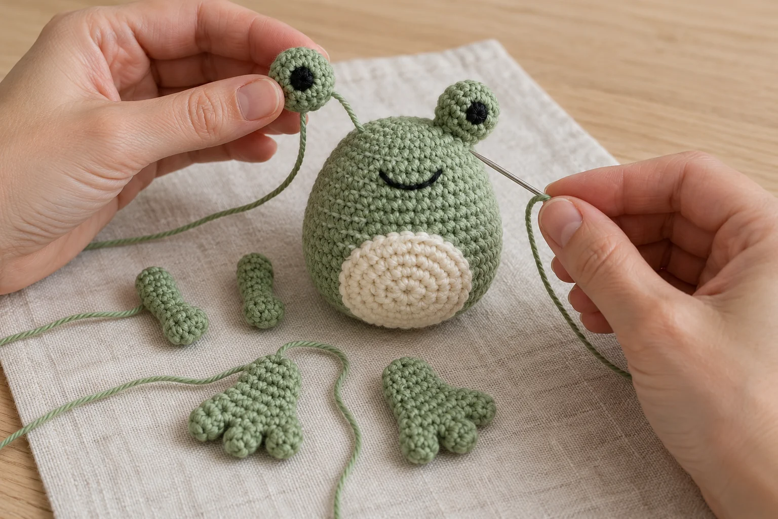Mini Crochet Frog: Free Pattern in 6 Simple Steps