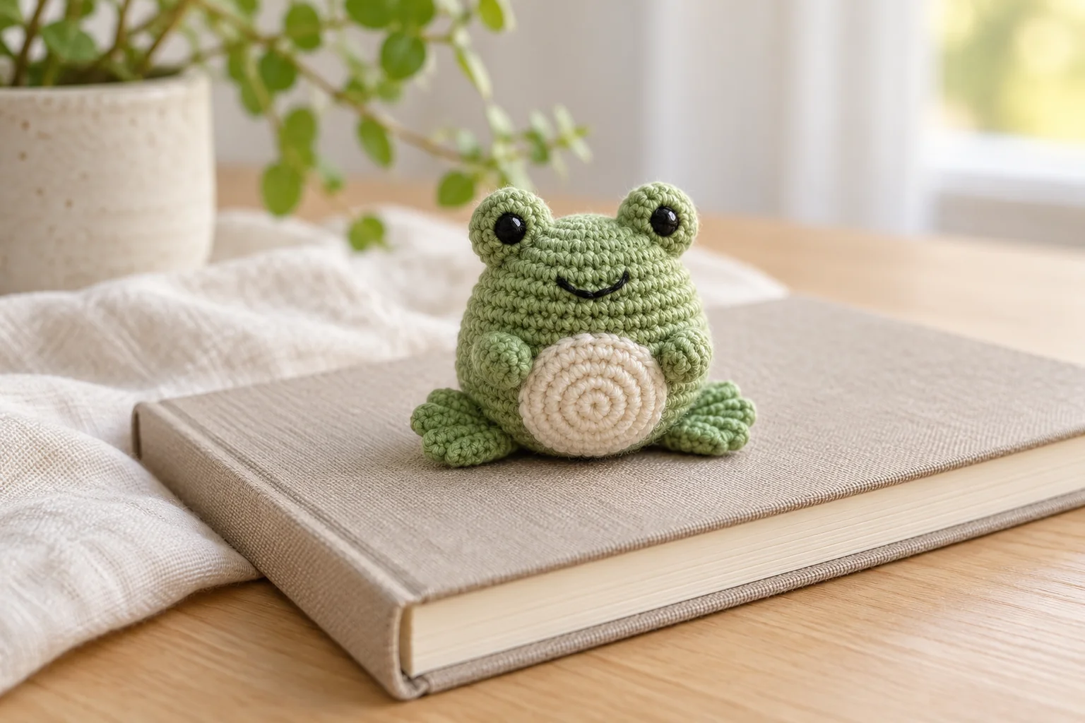 Eye Base Mini Mini Crochet Frog: Free Pattern in 6 Simple Steps